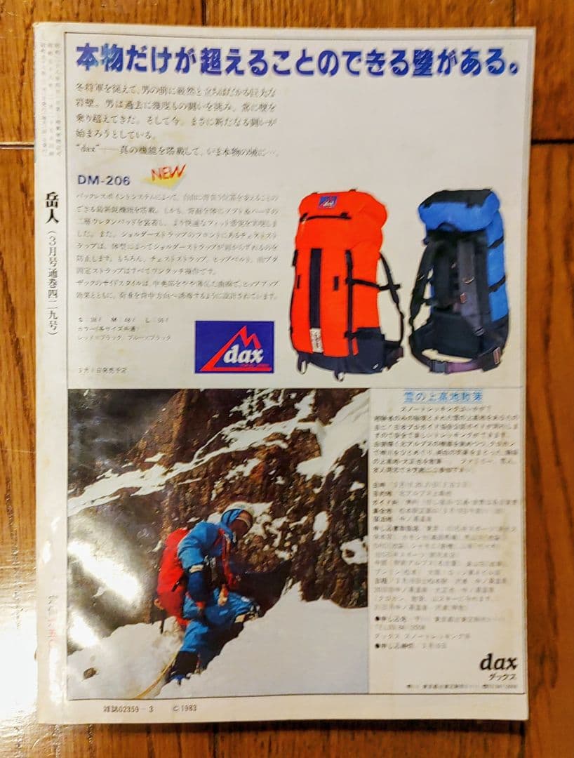 岳人　1983年1月号～12月号（8月号欠品）