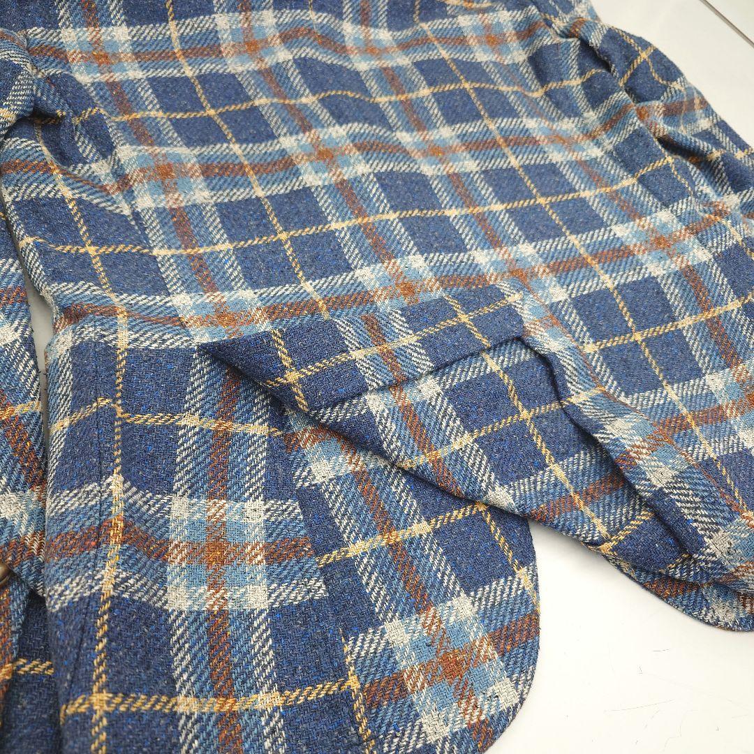 LARDINI ラルディーニ テーラードジャケット チェック シルク100