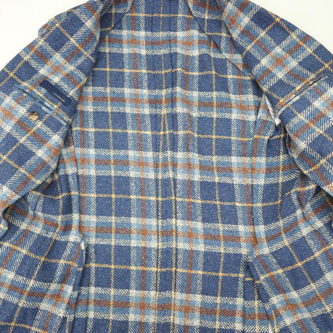 LARDINI ラルディーニ テーラードジャケット チェック シルク100