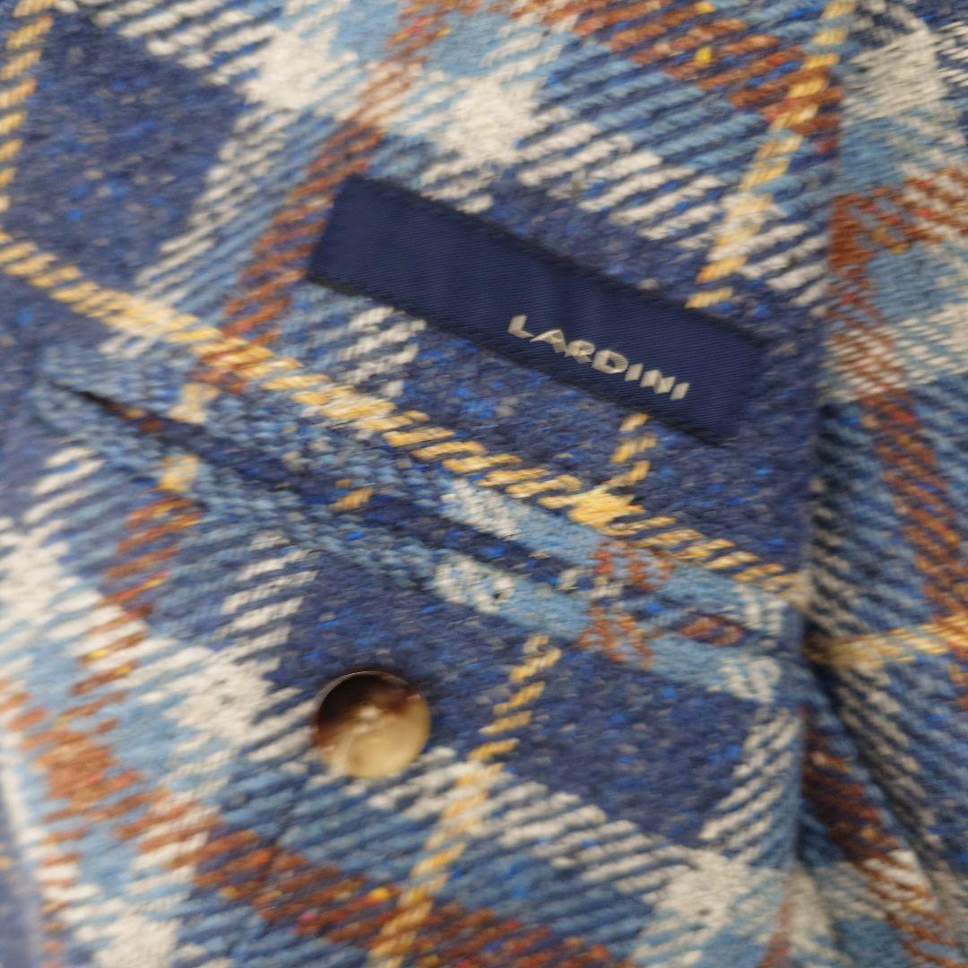 LARDINI ラルディーニ テーラードジャケット チェック シルク100