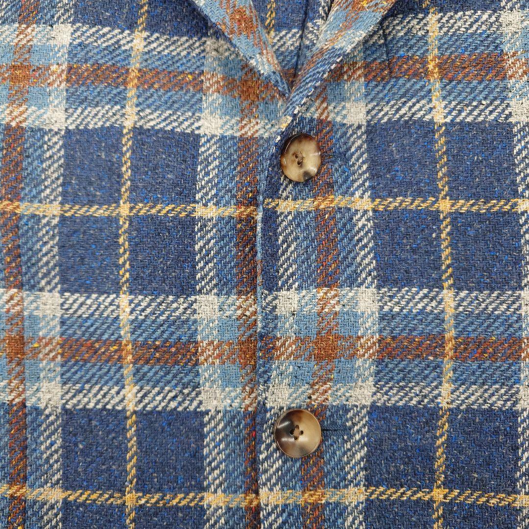LARDINI ラルディーニ テーラードジャケット チェック シルク100