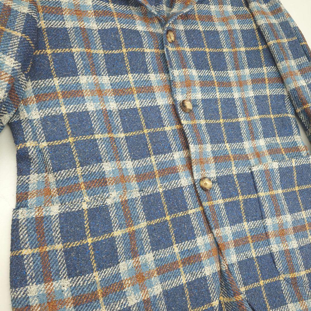 LARDINI ラルディーニ テーラードジャケット チェック シルク100