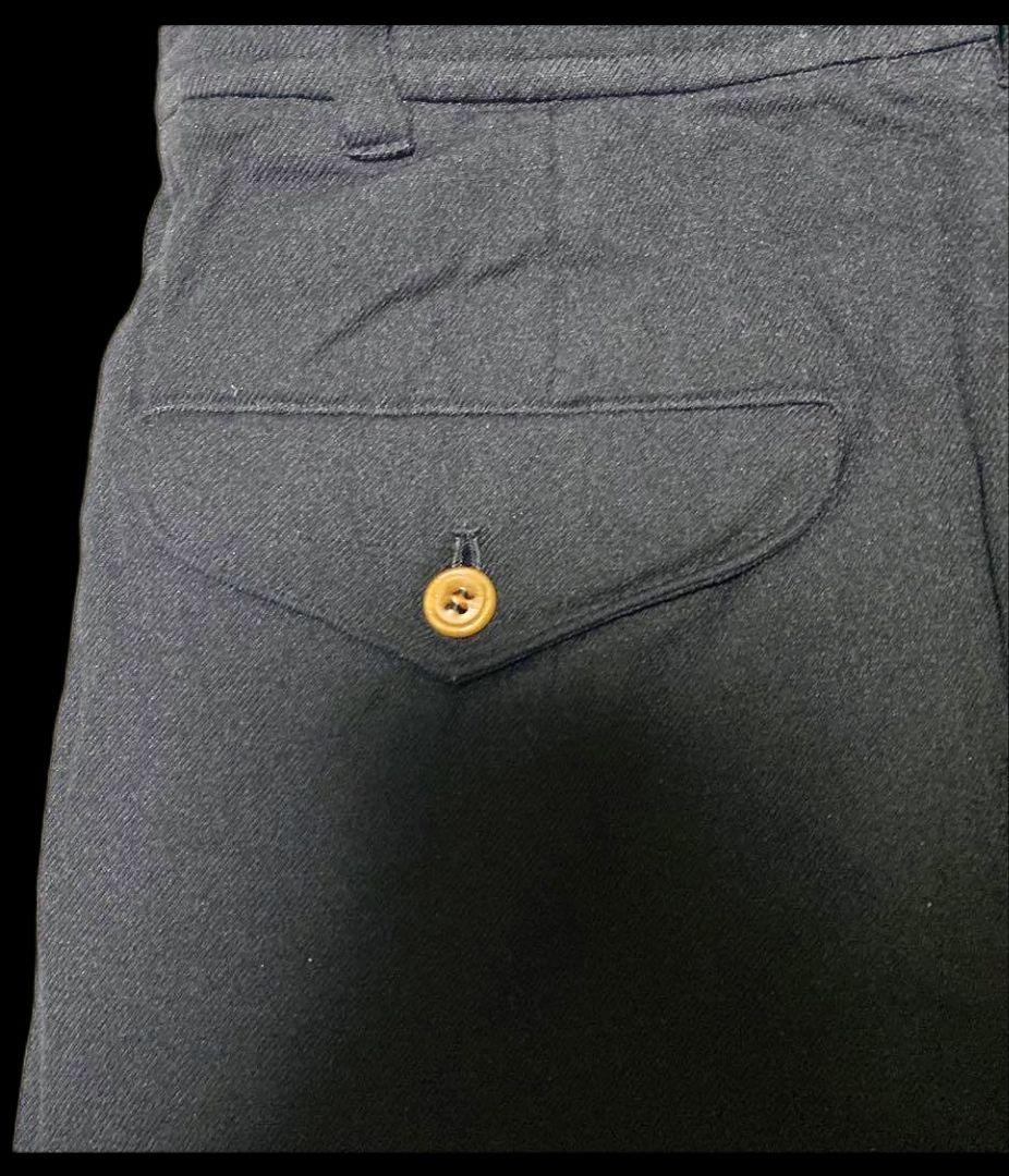 新品同様COMME des GARCONS製品染め切れ込仕様エステル縮絨スカート