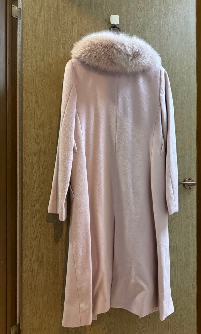 カシミヤ混ベルテッドコート