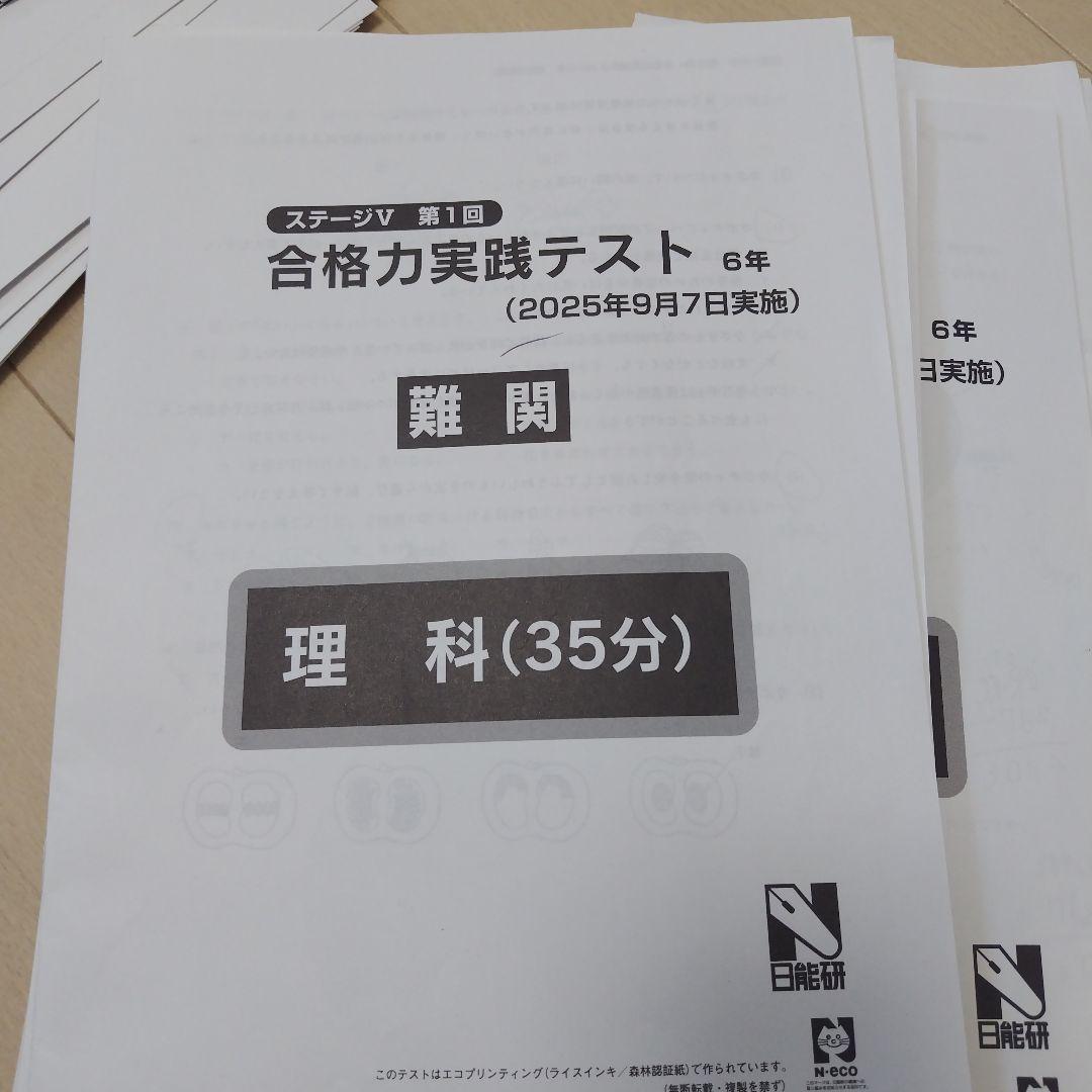 2025年度　日能研　6年生1年フル　育成テスト全国公開　合格力育成実践　難関校