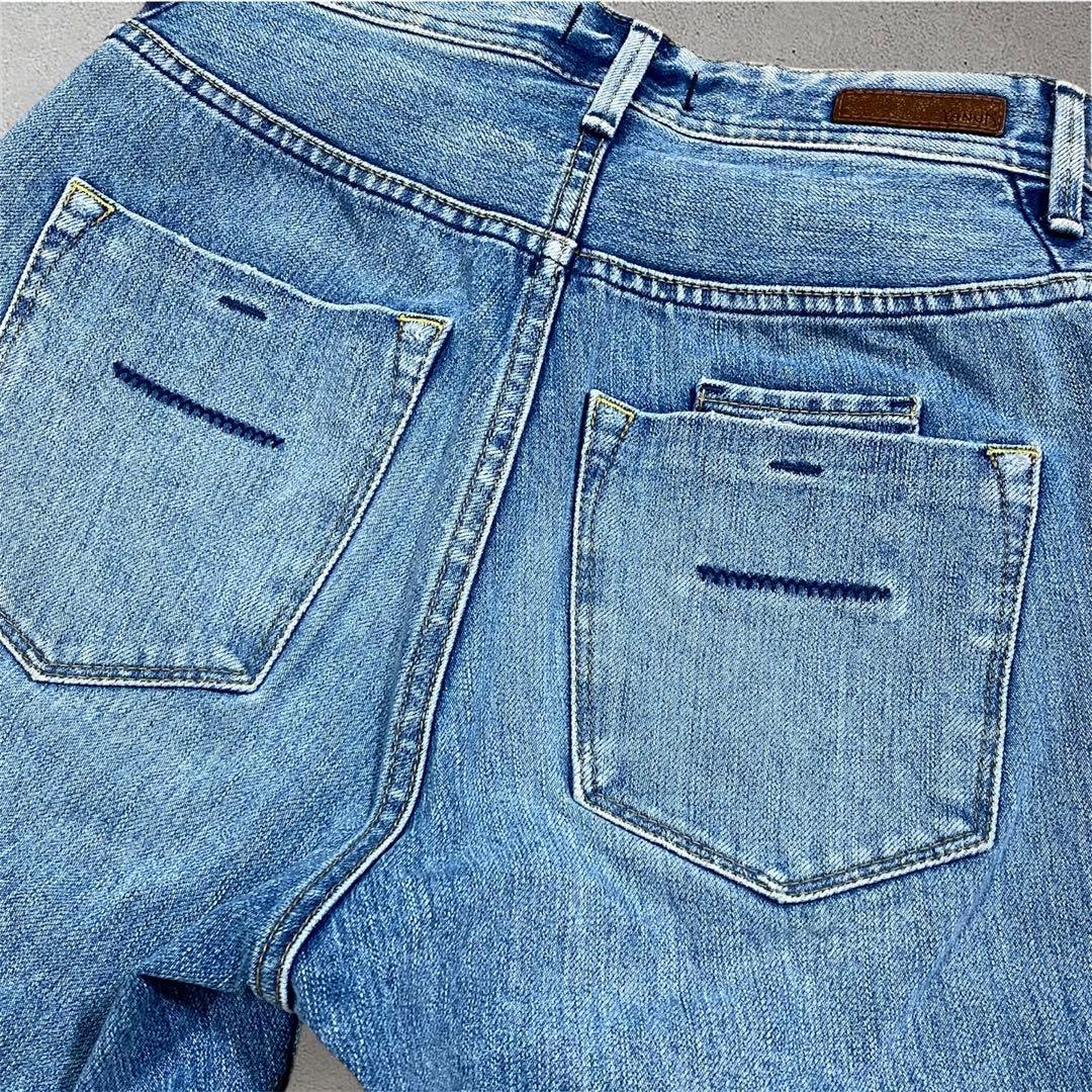 美品✨完売品 YANUK ハイウエストルース 23 スリムテーパードデニム