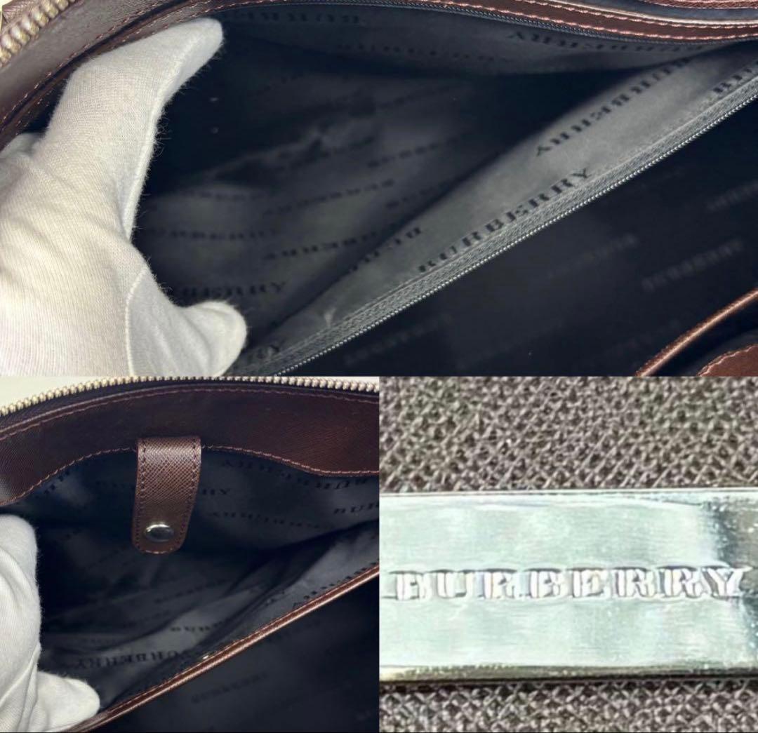 BURBERRY バーバリー ハンドバッグ レザー ブラック