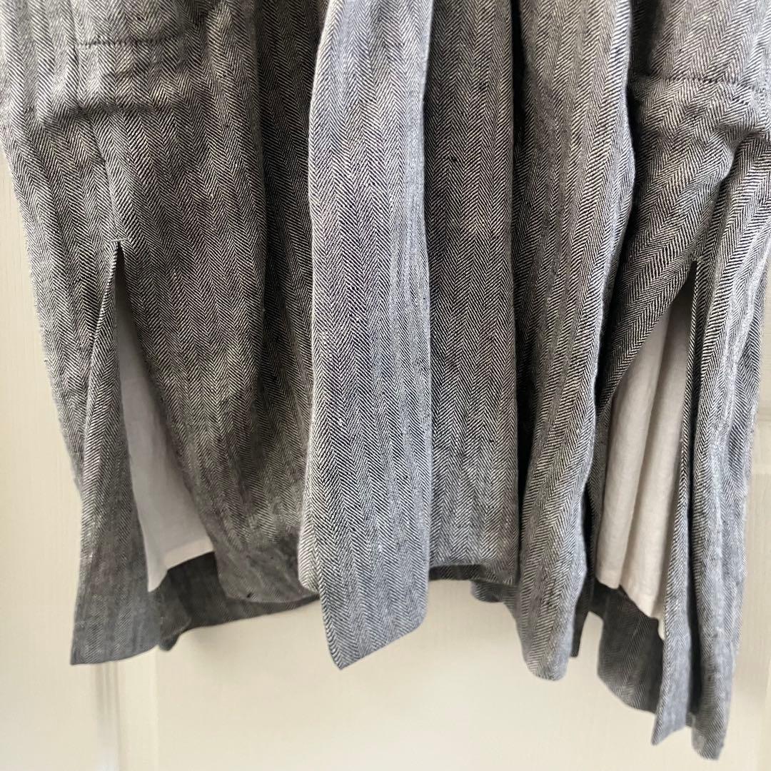 美品✨アデュートリステスロワズィールLOISIR✨リネンデザインロングコート38