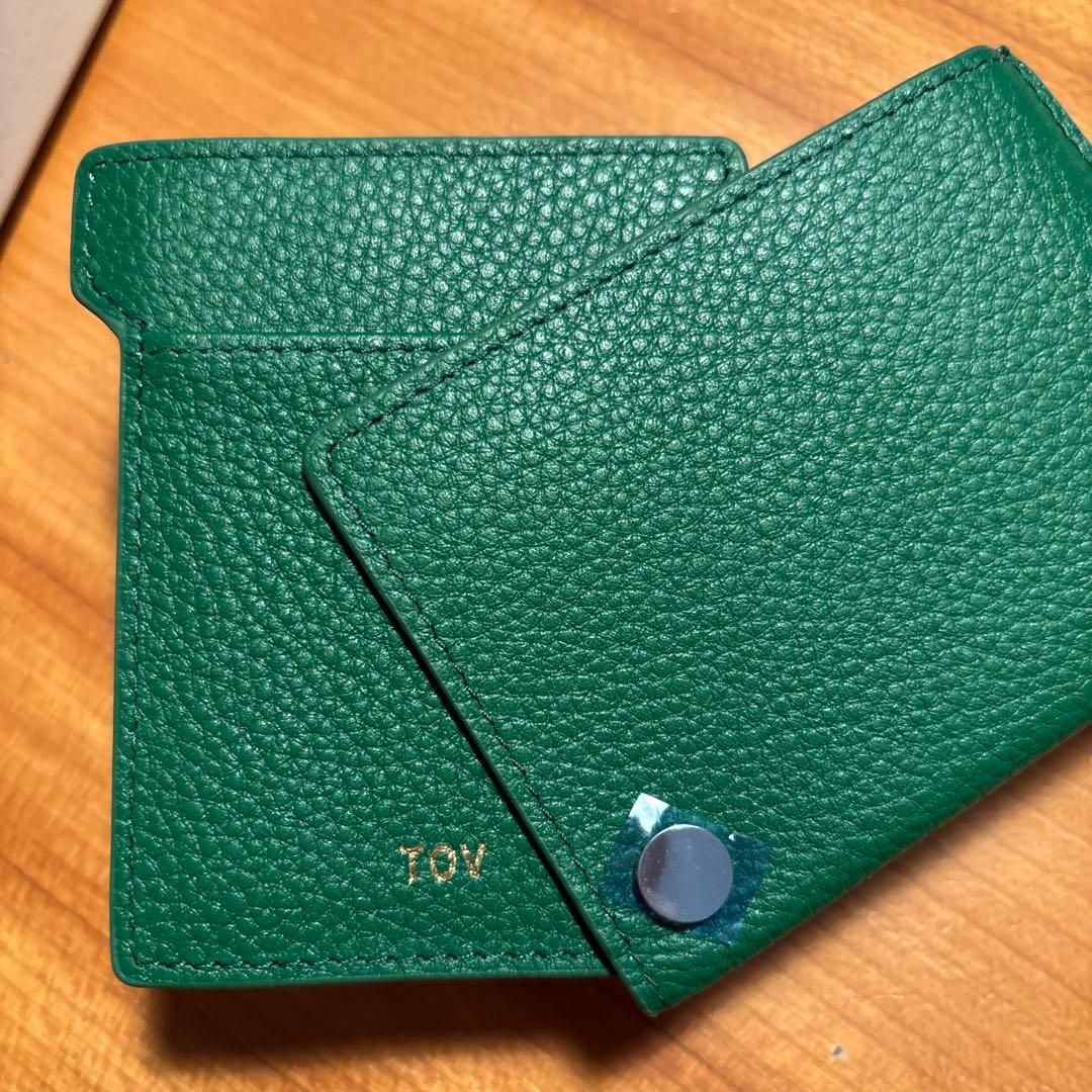 TOV グリーン 三つ折り財布