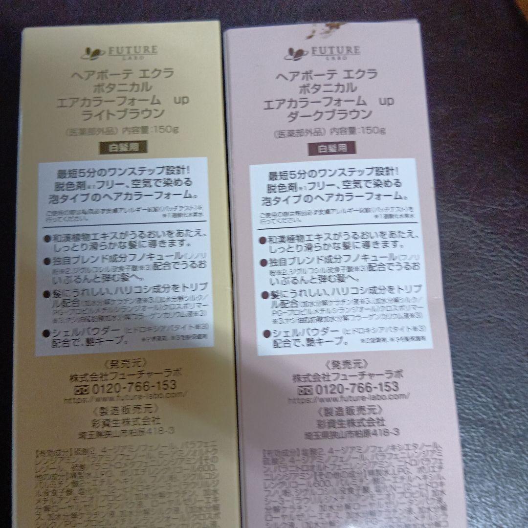 ヘアボーテ エクラ ボタニカル エアカラーフォーム　ダーク&ライトブラウン