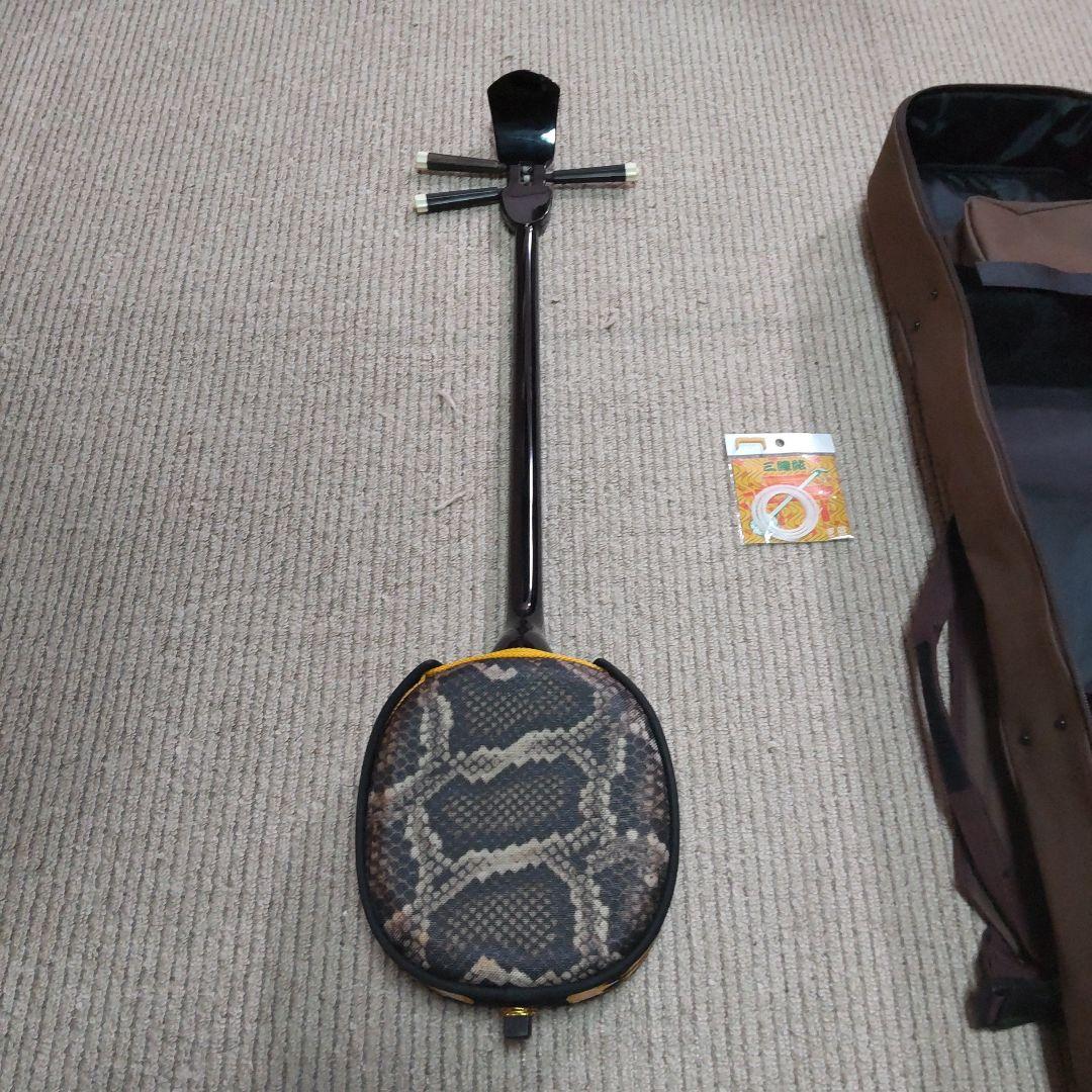 三線 ケース付き 人工蛇柄