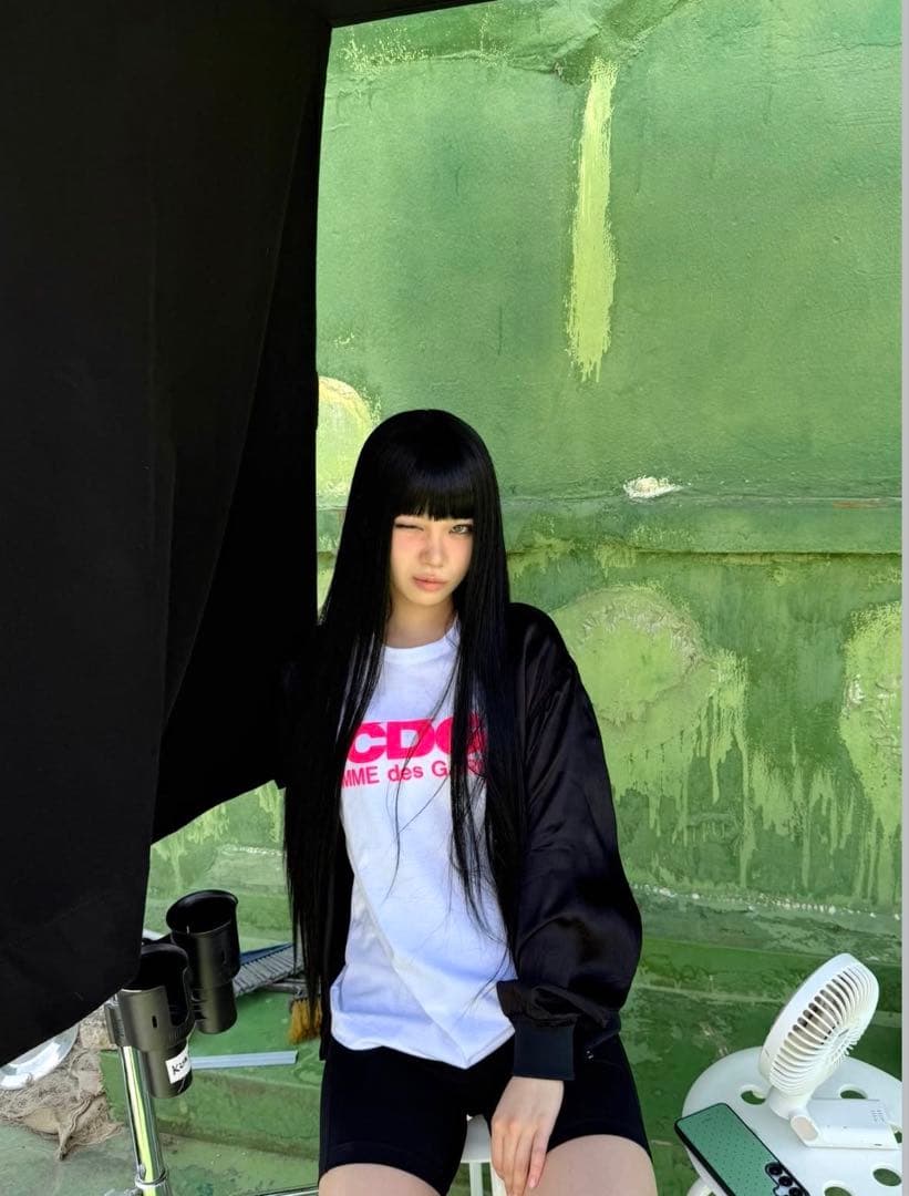 トップス COMME des GARCONS CDG Pink Logo T-Shirt