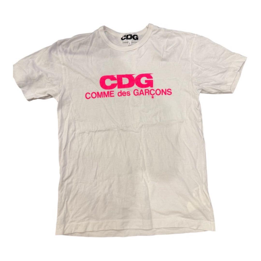 トップス COMME des GARCONS CDG Pink Logo T-Shirt