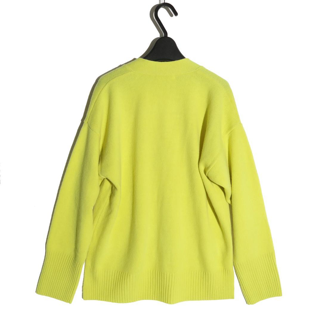 25AW MACPHEE NZ LAMBS Vネックカーディガン S イエロー