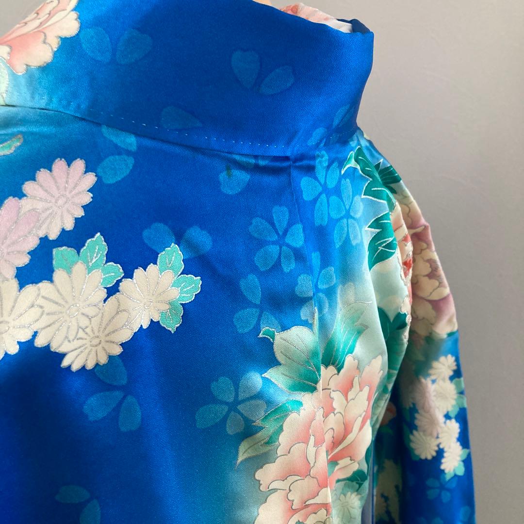 豪華振袖フルセット　駒刺繍　牡丹　成人式　大輪