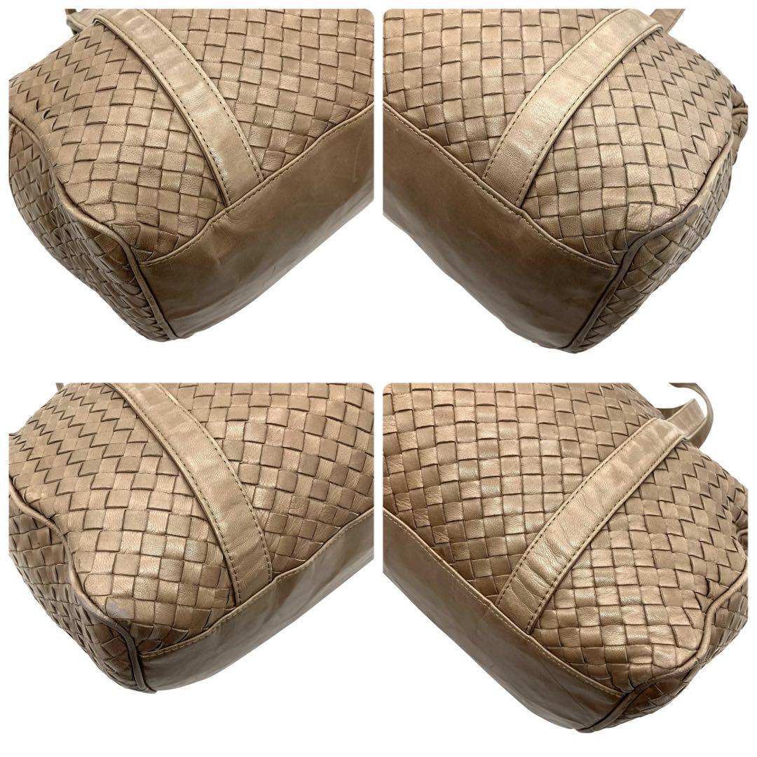 良品 2003 BOTTEGA VENETA ボストンバッグ レザー グレージュ