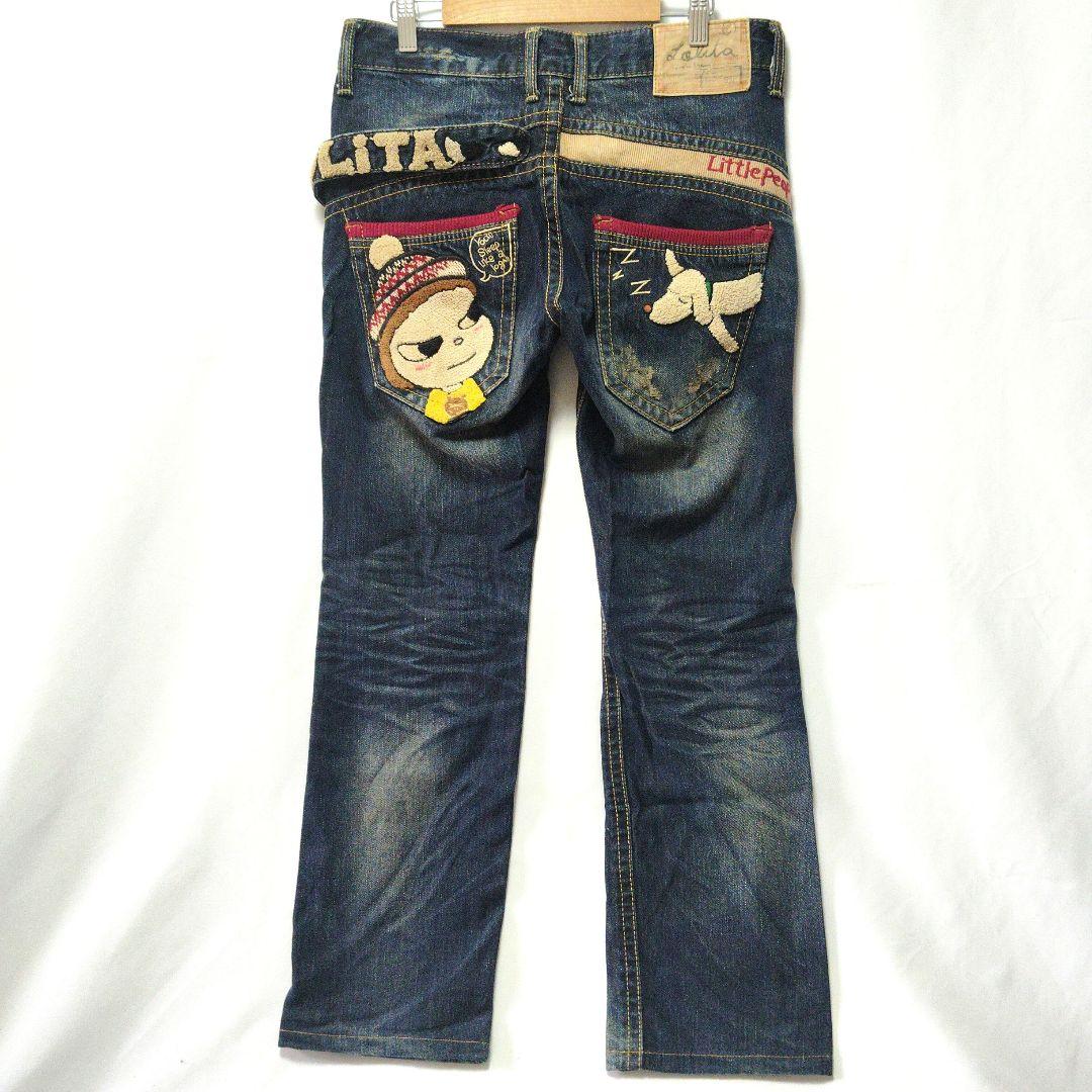 Lolita Jeans　ロリータジーンズ　デニムパンツ　刺繍ロゴ　レディース
