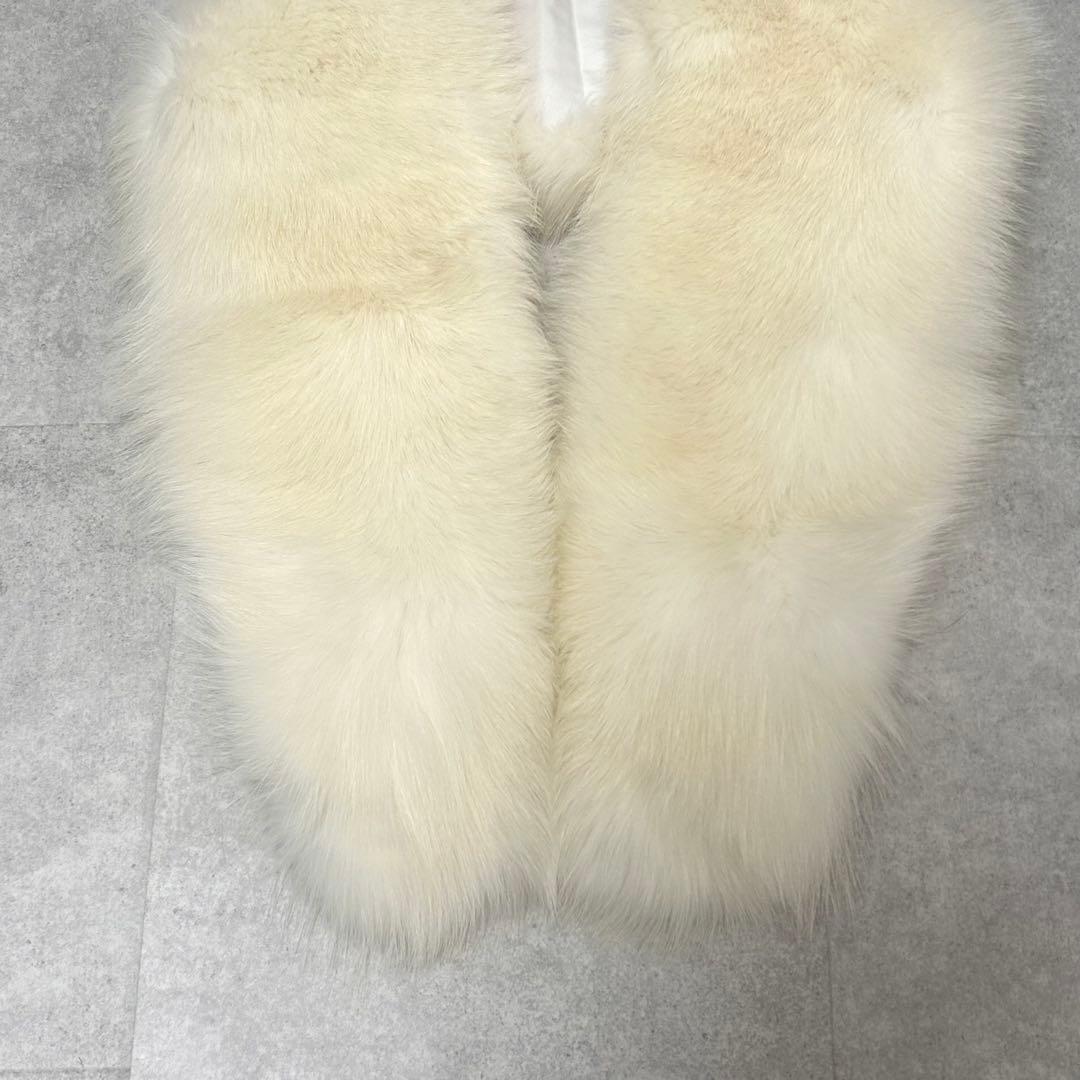 美品✨ SAGA FURSフォックス リアルファー 毛皮 ショール 成人式 白