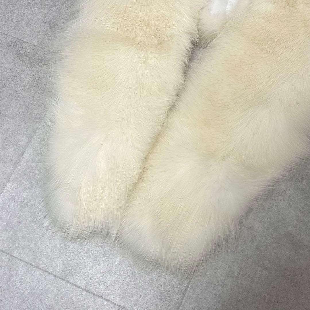 美品✨ SAGA FURSフォックス リアルファー 毛皮 ショール 成人式 白