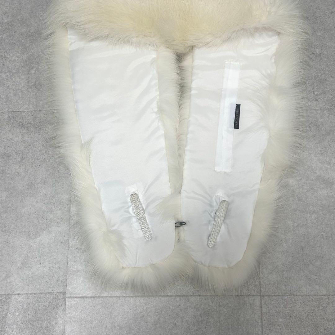 美品✨ SAGA FURSフォックス リアルファー 毛皮 ショール 成人式 白