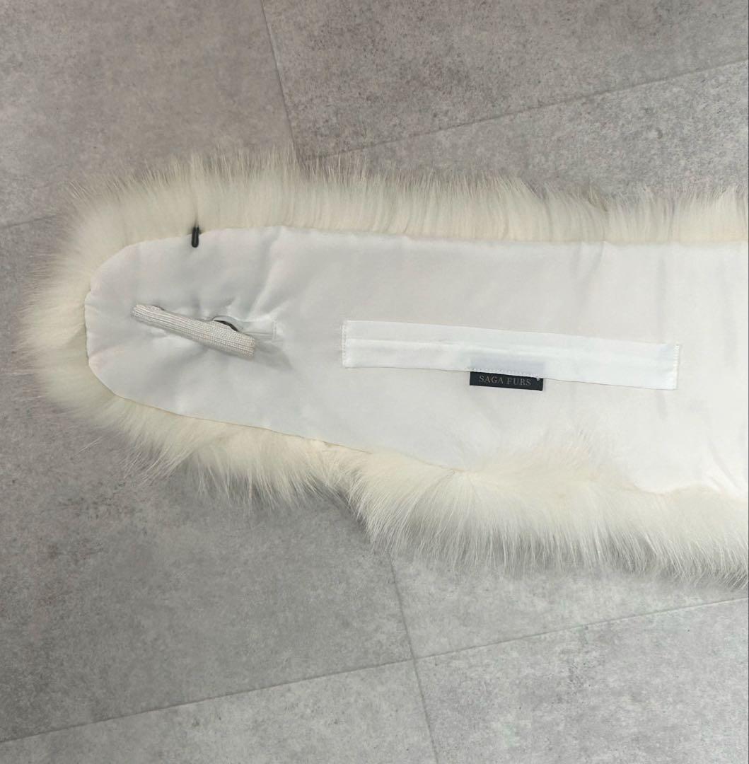 美品✨ SAGA FURSフォックス リアルファー 毛皮 ショール 成人式 白