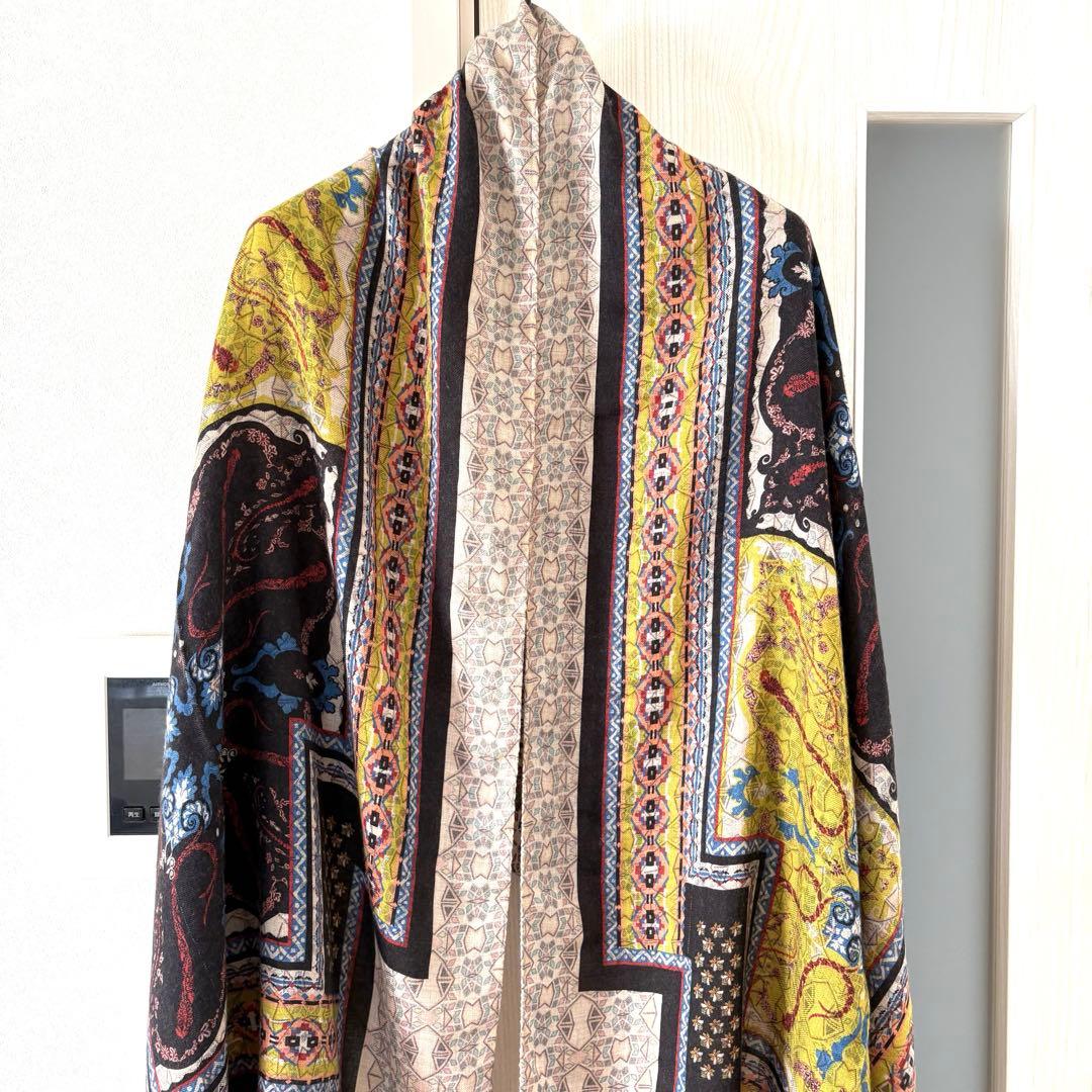 定価12万 イタリア製 ETRO ショール カシミヤシルク リバーシブル