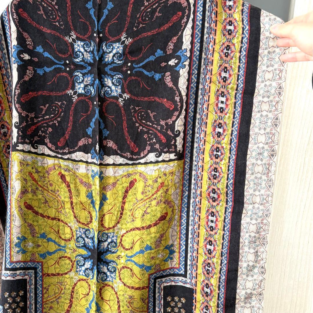 定価12万 イタリア製 ETRO ショール カシミヤシルク リバーシブル