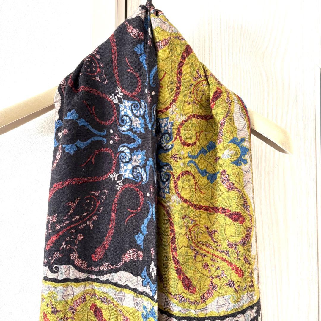定価12万 イタリア製 ETRO ショール カシミヤシルク リバーシブル