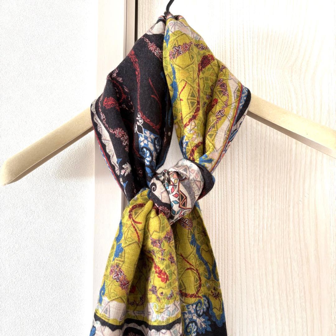 定価12万 イタリア製 ETRO ショール カシミヤシルク リバーシブル