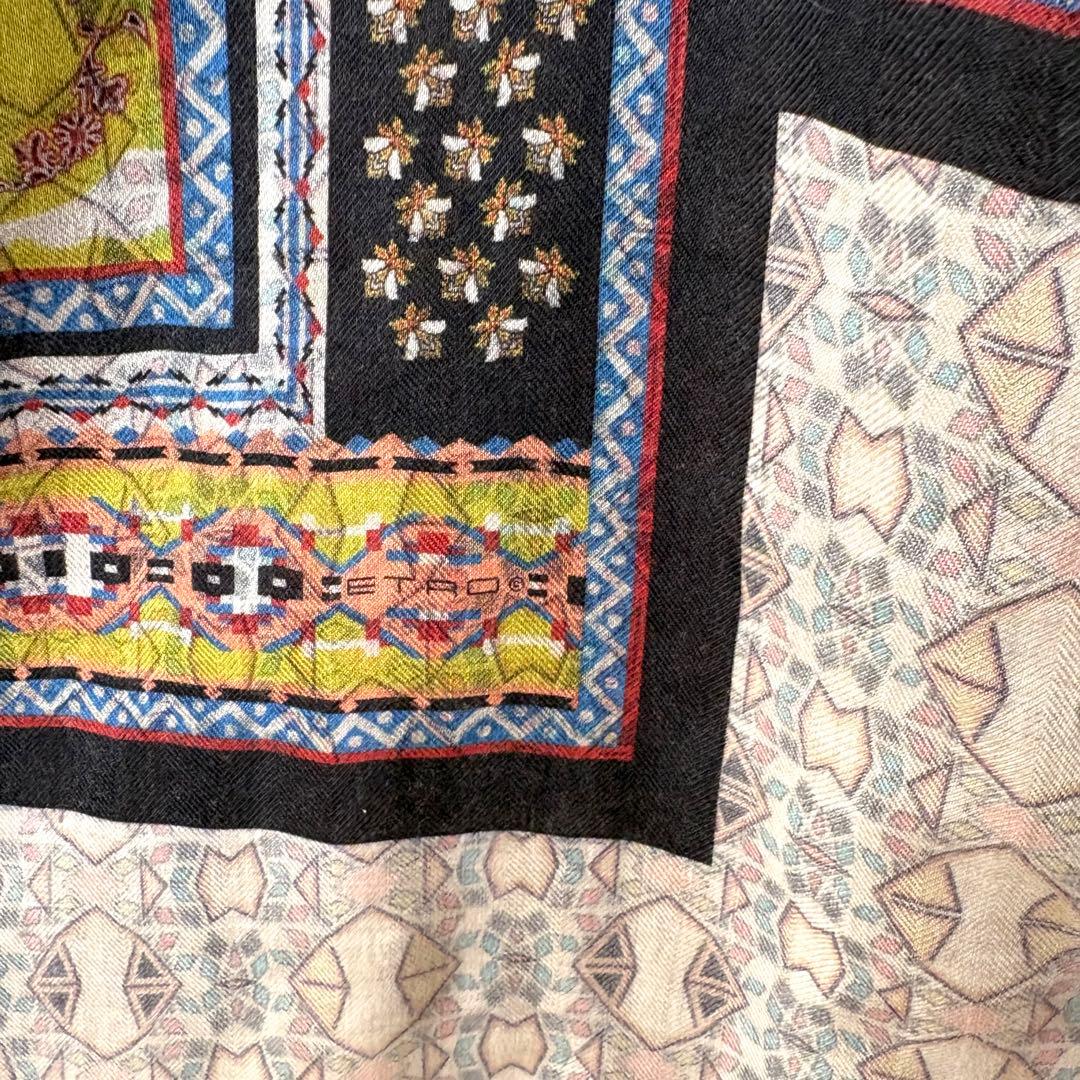 定価12万 イタリア製 ETRO ショール カシミヤシルク リバーシブル