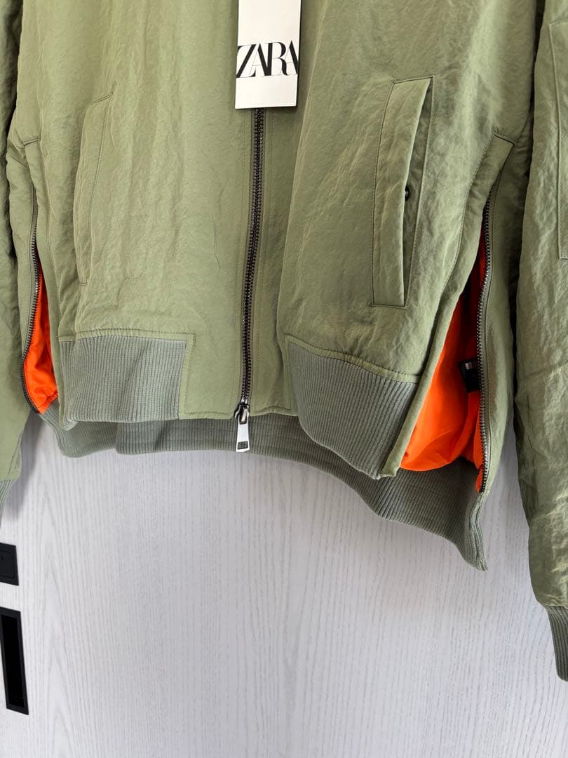 ZARA MAN ザラ サイドジップ MA-1 ジャケット アウター 未使用
