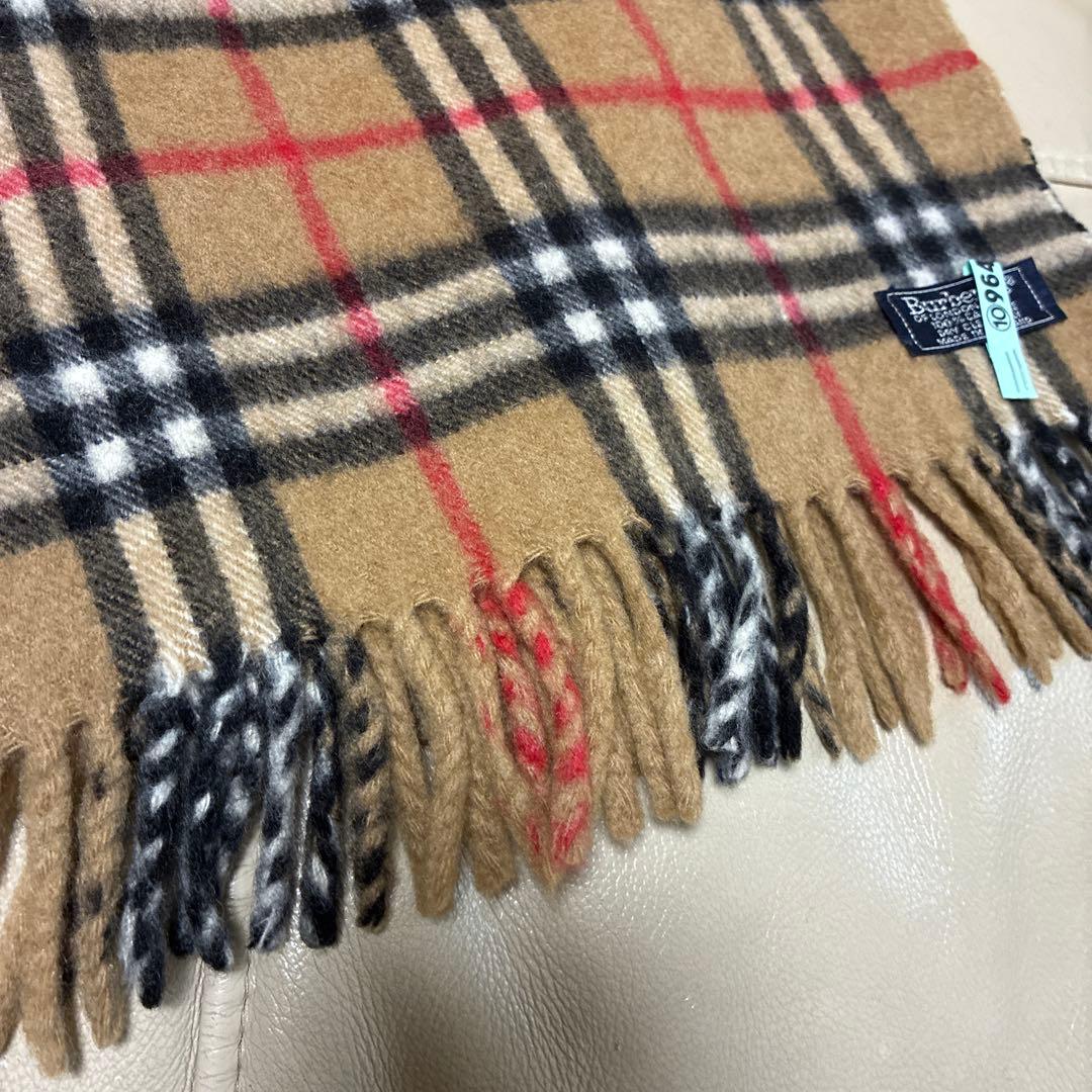 Burberry チェック柄　カシミヤマフラー　スコットランド製
