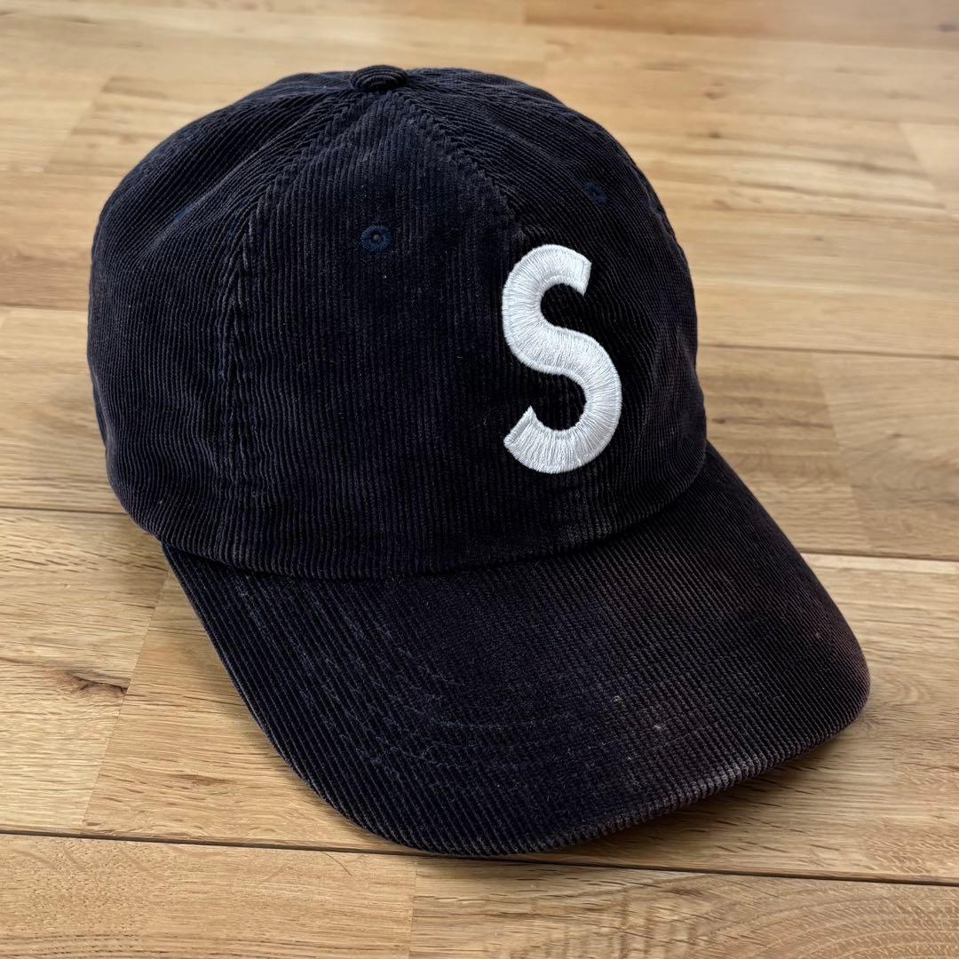 【希少】Supreme Corduroy S Logo 6-Panel ネイビー