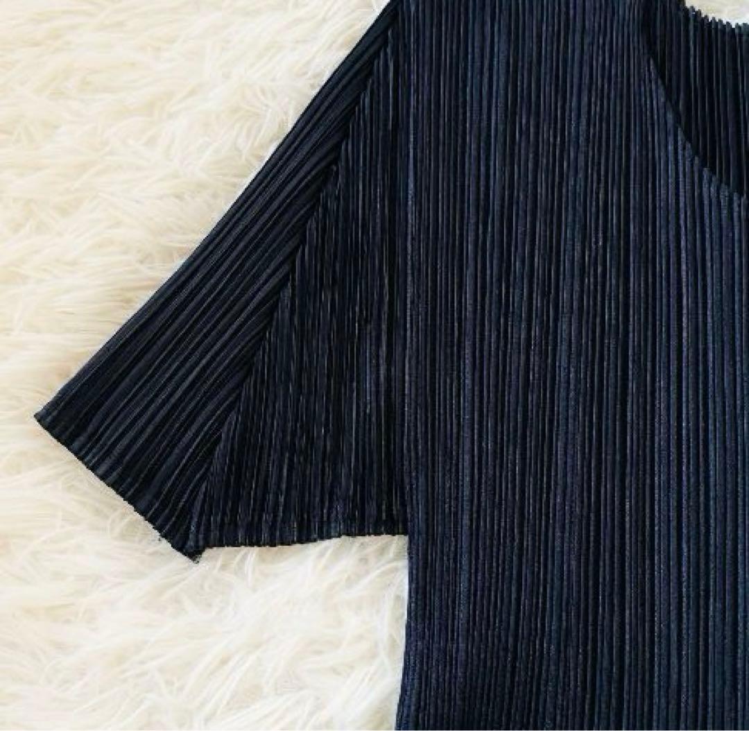 美品✨️PLEATS PLEASE プリーツ カットソー 濃いネイビー 3サイズ