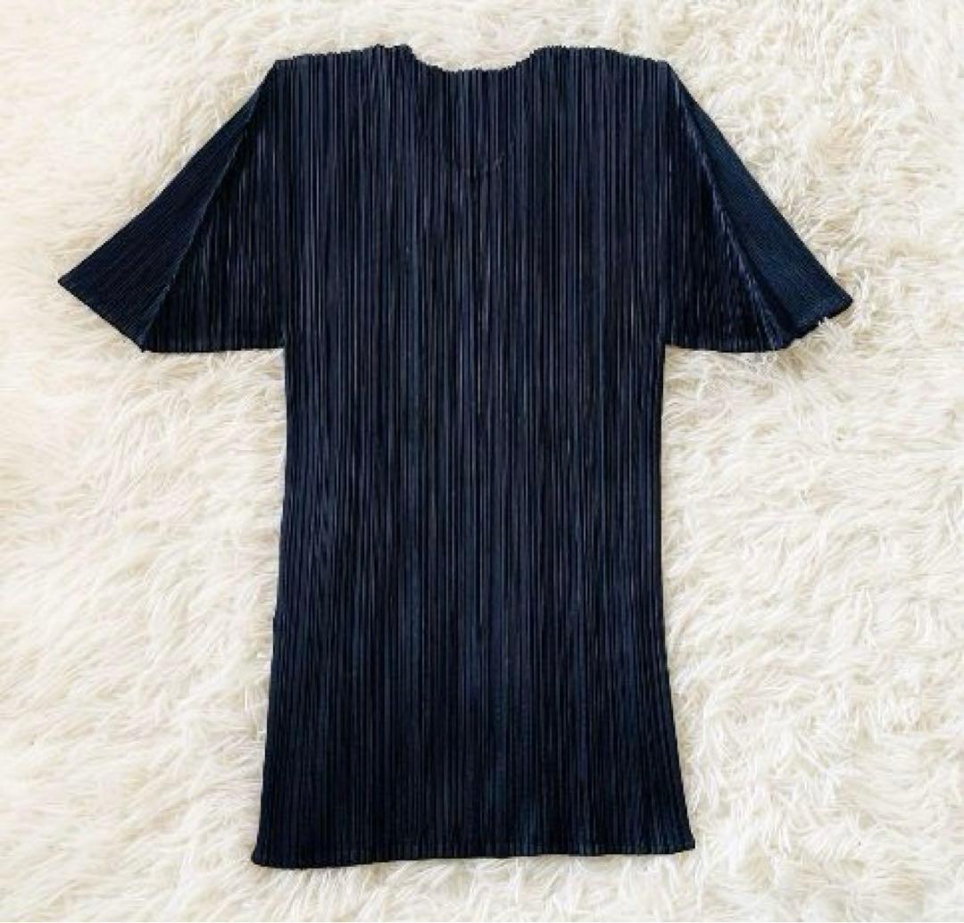美品✨️PLEATS PLEASE プリーツ カットソー 濃いネイビー 3サイズ