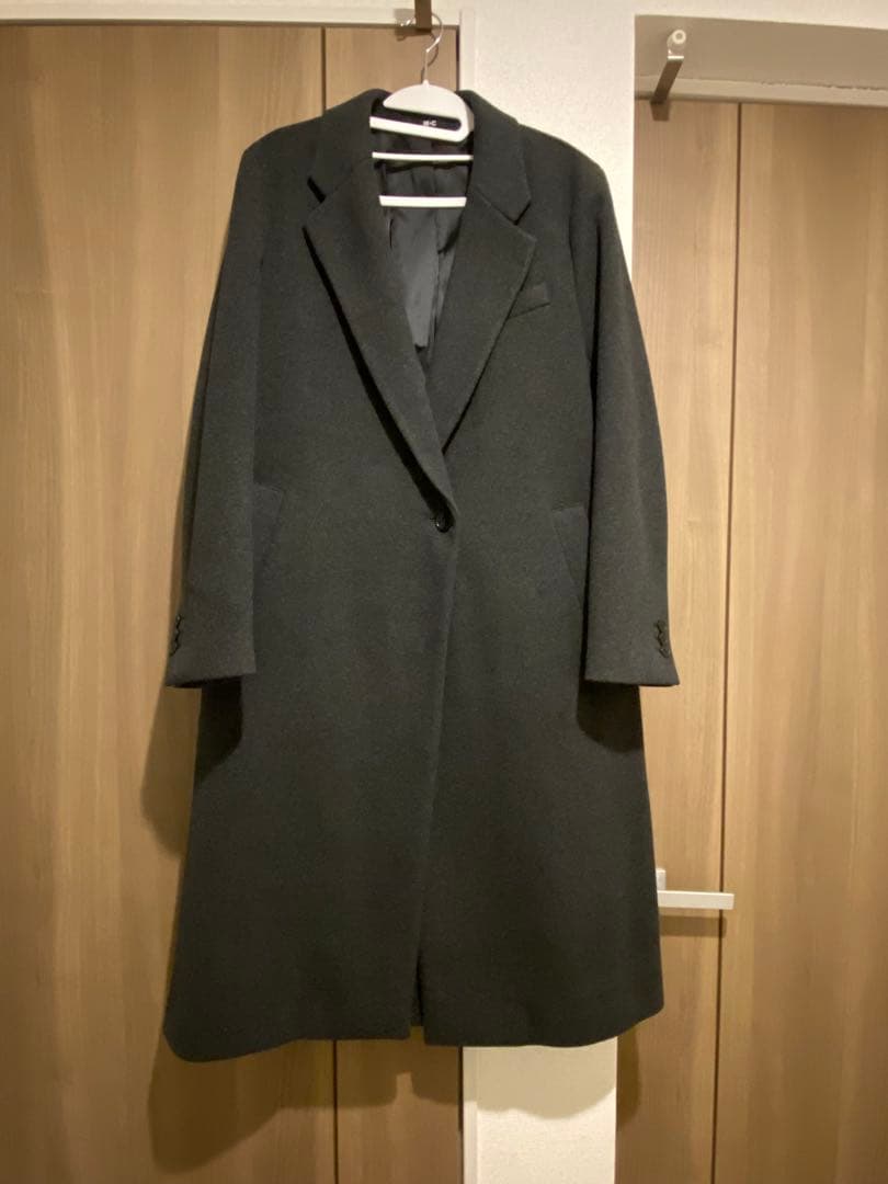 ユニクロc ダークグレー ロングコート Lサイズ