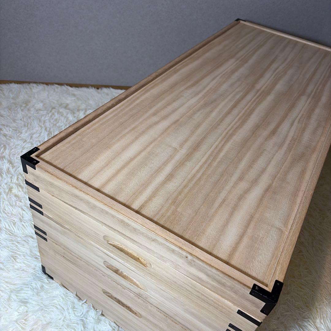 桐箪笥 桐箱 着物 衣装ケース 3段 桐タンス①