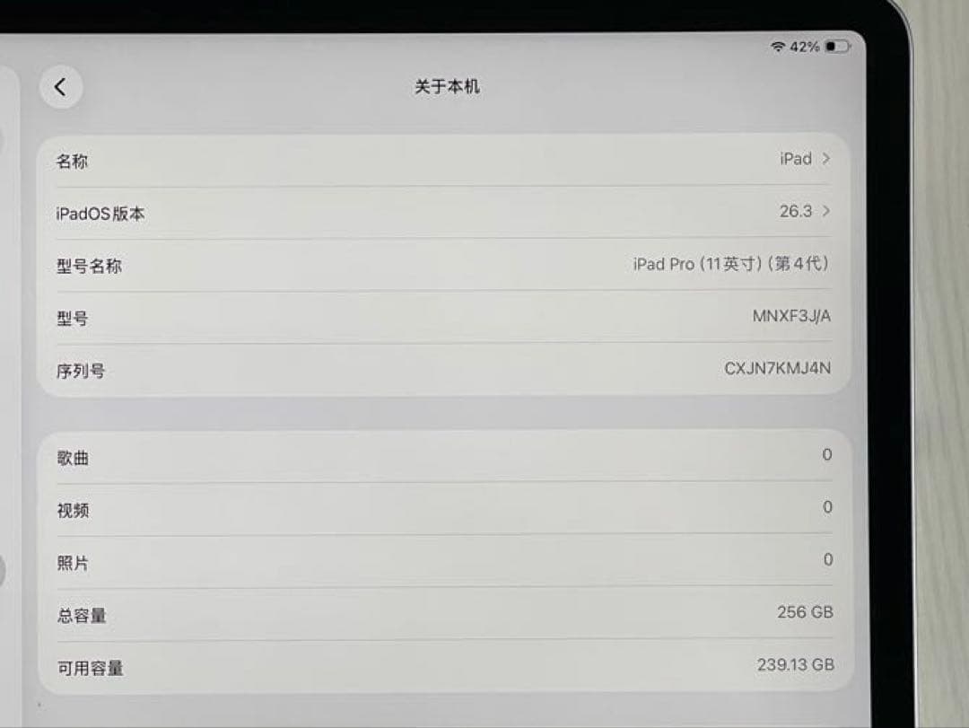 iPad Pro （11インチ）（第4世代） 256GB