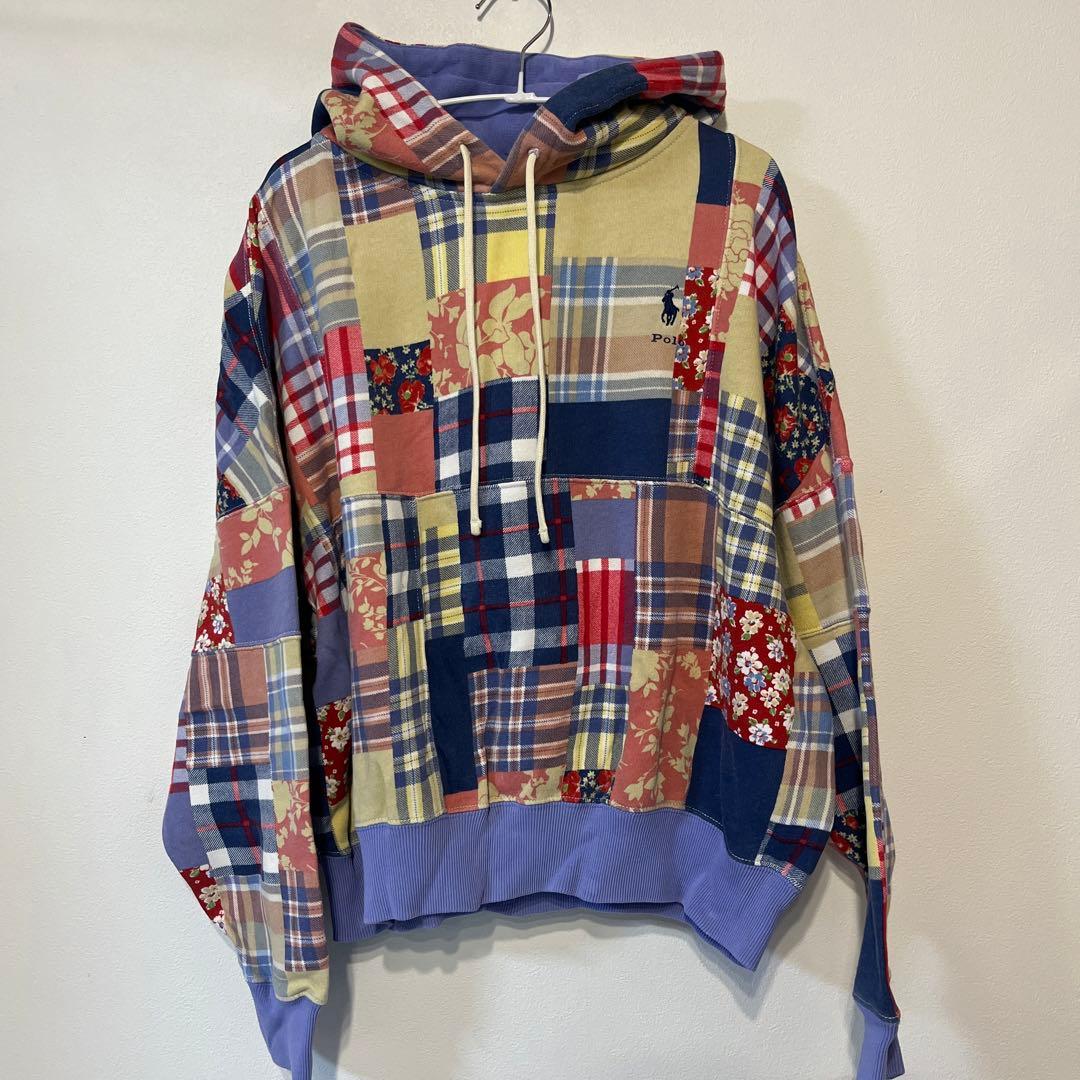 美品　ラルフローレン パッチワーク パーカー　レディース　　S