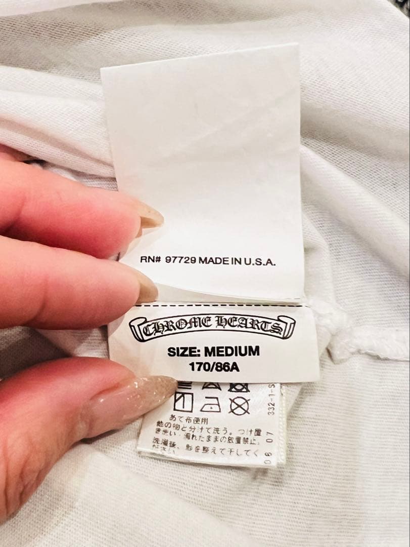 Chrome Hearts ホワイト VネックTシャツ