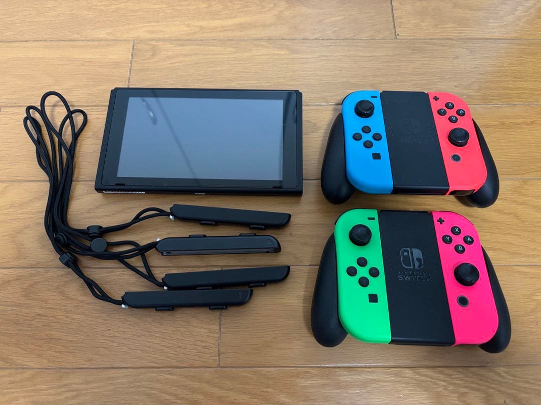 Nintendo Switch 本体　ピンク　緑Joy-Con付き