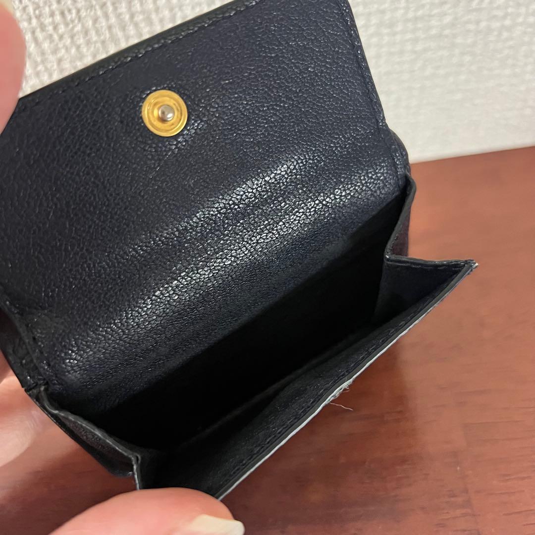 MIU MIU ミュウミュウ 三つ折り財布 nero ブラック 黒 箱付き