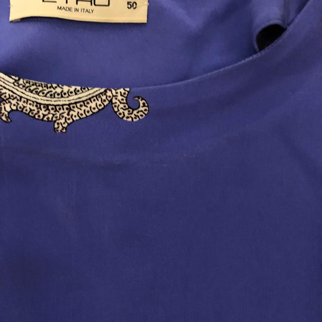 ETRO ペイズリー柄 七分袖ワンピース 50美品