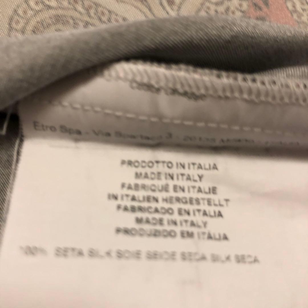 ETRO ペイズリー柄 七分袖ワンピース 50美品