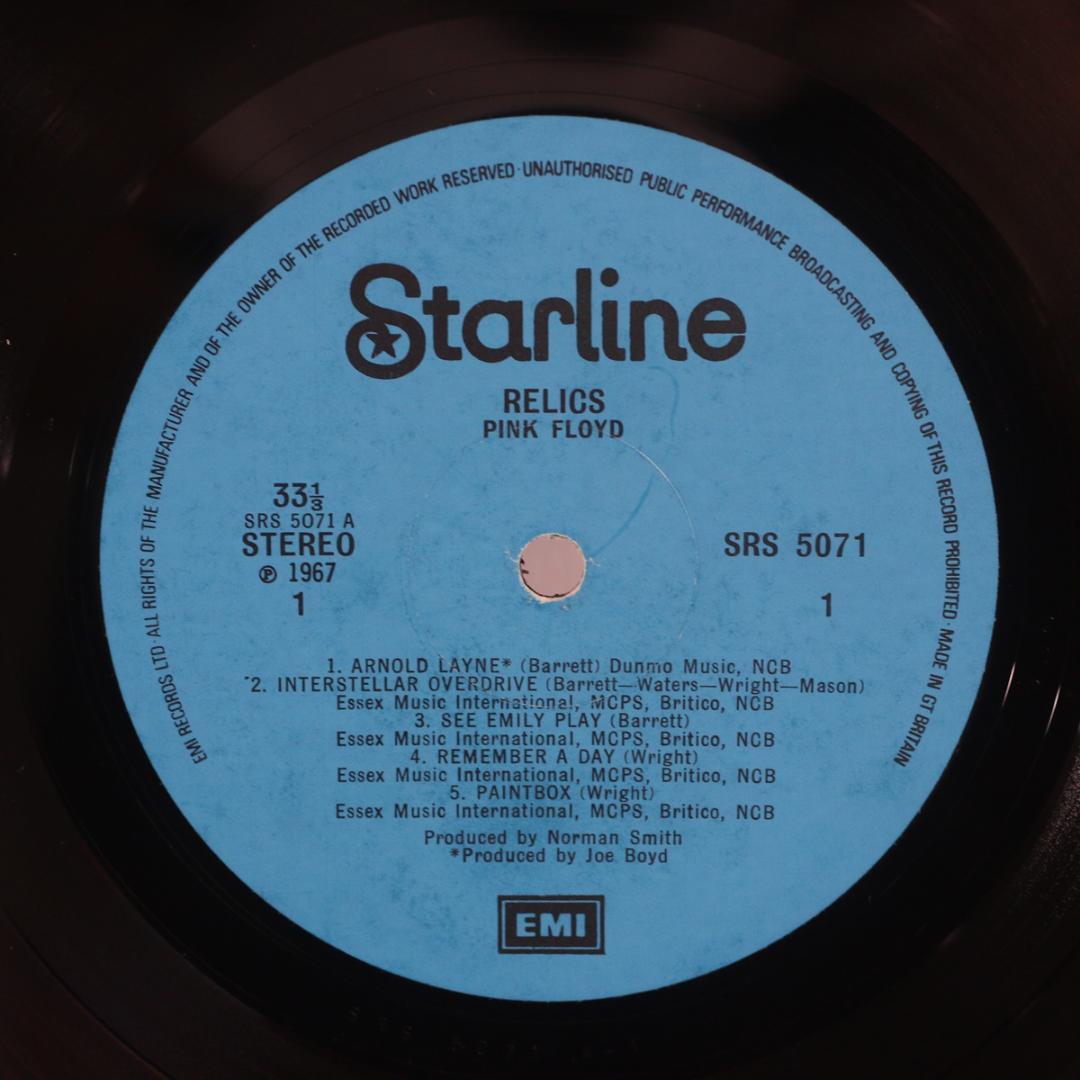 英LP Pink Floyd Relics 初期プレス Starlineラベル
