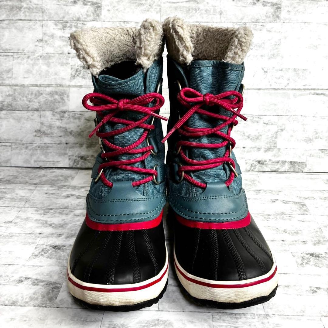 SOREL ソレル 防水 スノーブーツ 25cm WATERPROOF ブルー系