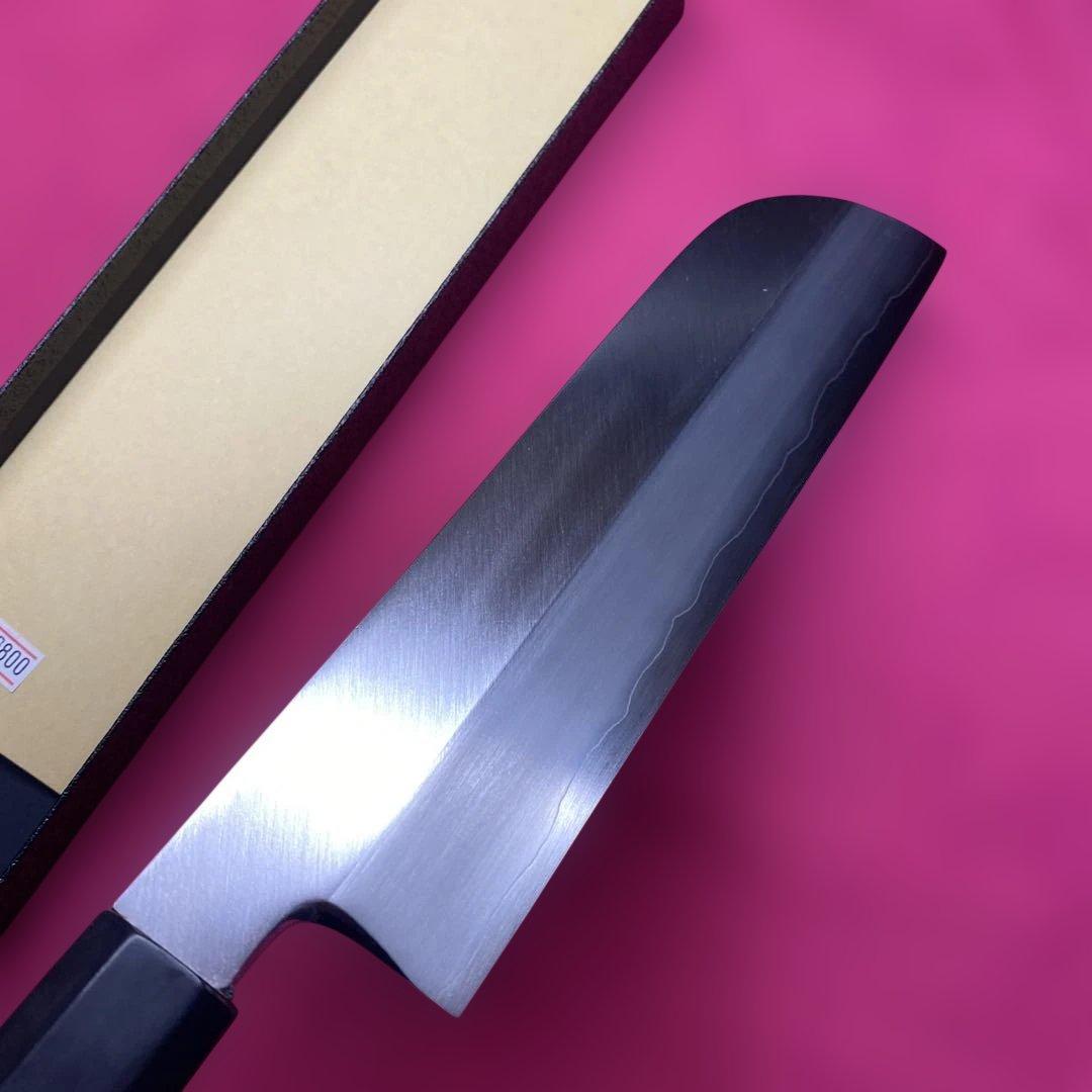 銀三　鎌型薄刃包丁　210㎜ 7寸