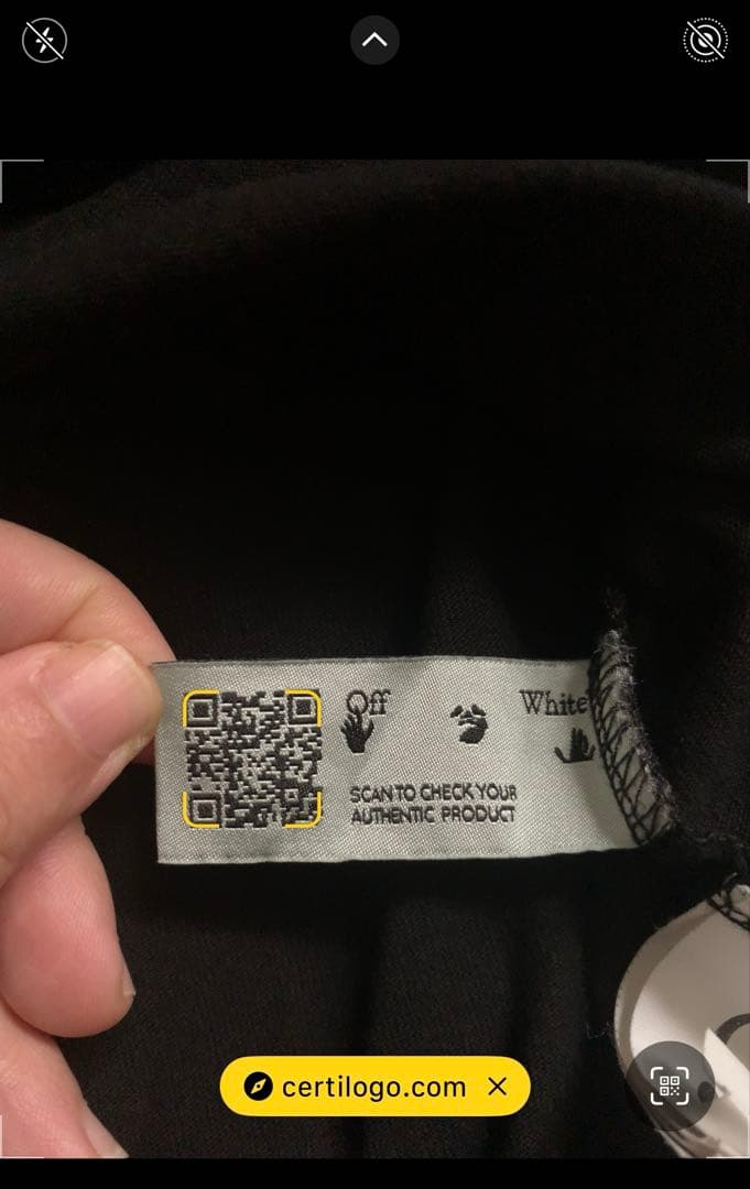 (正規品 )Off-White Tシャツ ブラック サイズ L