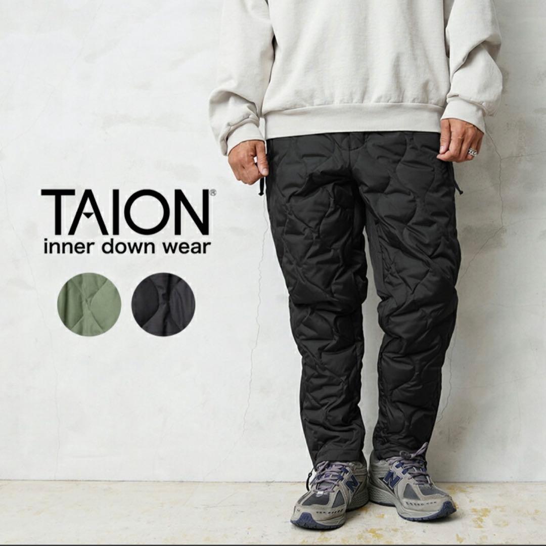 新品未使用 TAION タイオン ミリタリーライン キルティングダウンパンツ S