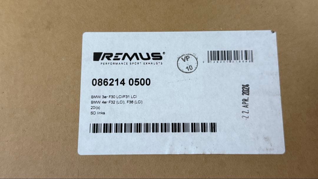 REMUS レムス キャタバックマフラー  B48エンジン用 新品